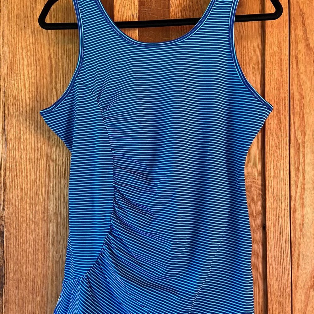 Lole | Lolë Twist Workout Athletic Tank Top Size Large -  Blue Stripe